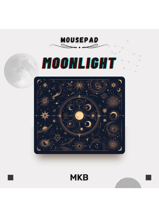 ام كي بي لوحة فأرة زجاجية MKB Kasumi Moonlight – سطح دقيق محفور بتقنية النقش المجهري، مقاوم لبصمات الأصابع، مع قاعدة مانعة للانزلاق (350 × 300 × 3.2 مم) - Image 1